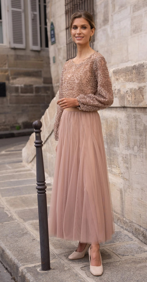 Ambre maxi tulle skirt
