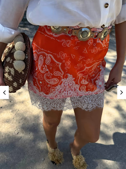 Red bandana Maeve skirt by NFD