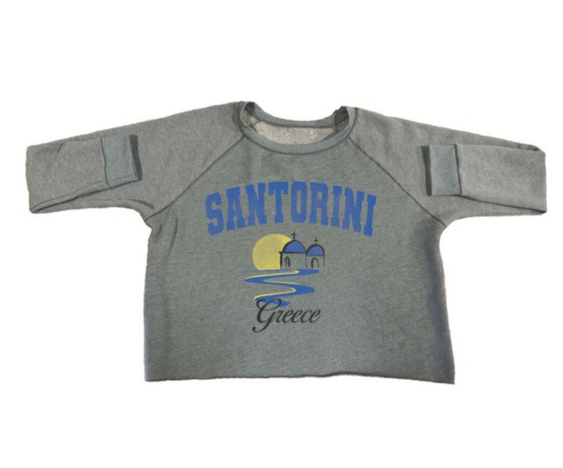 Santorini vintage crop sweatshirt