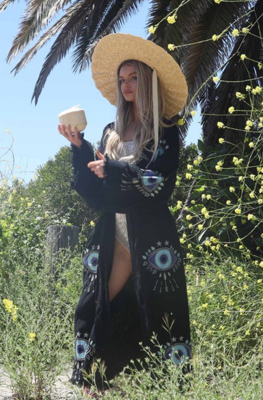 Evil eyes kimono(more colors)