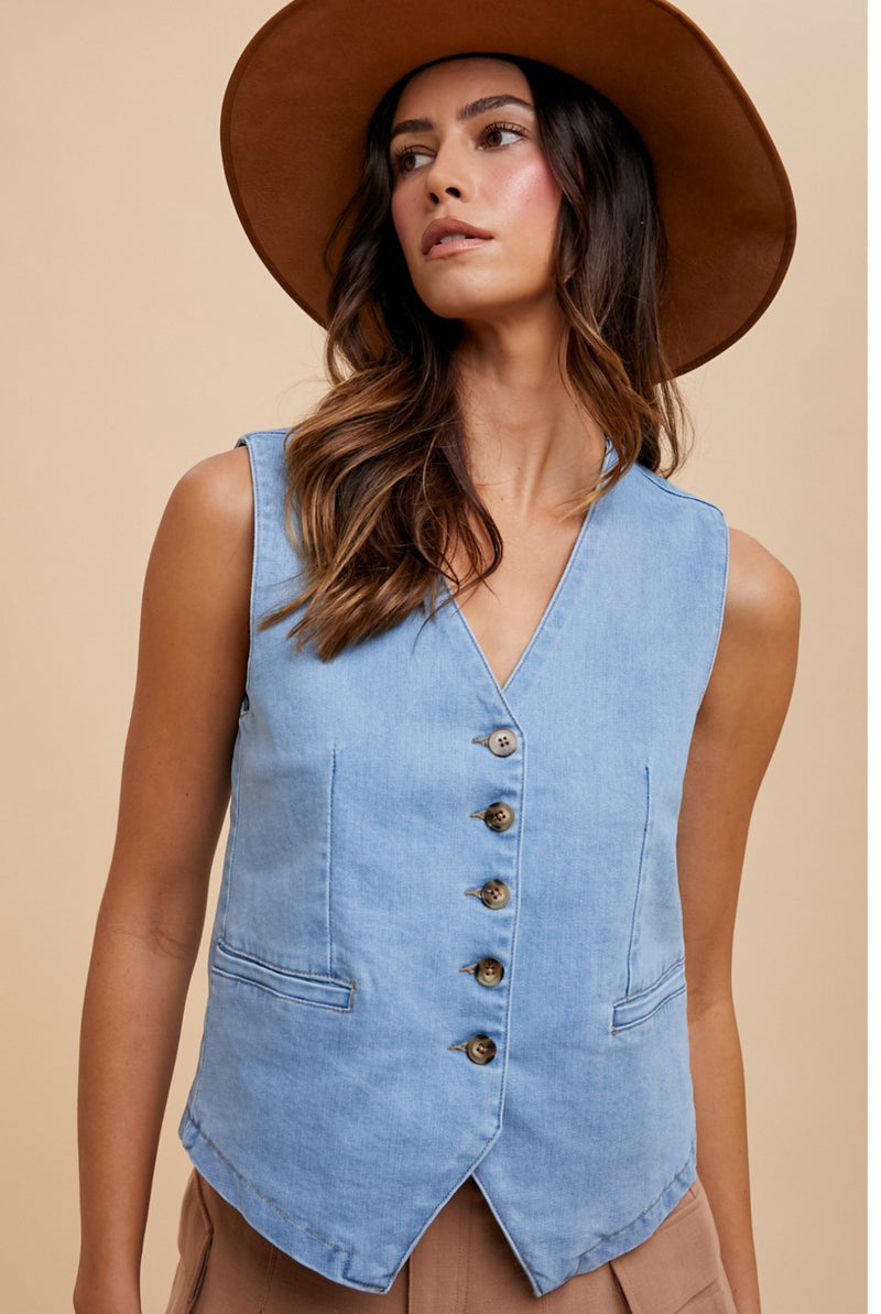 Marcus denim vest