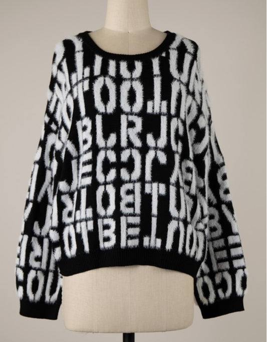 The print sweater