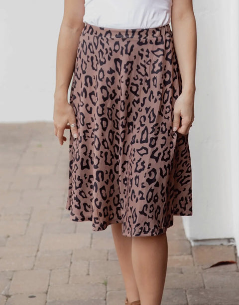 Cheetah swing tee shirt skirt