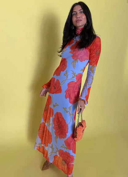 Blue Poppy Aria dress by Never fully Dressed