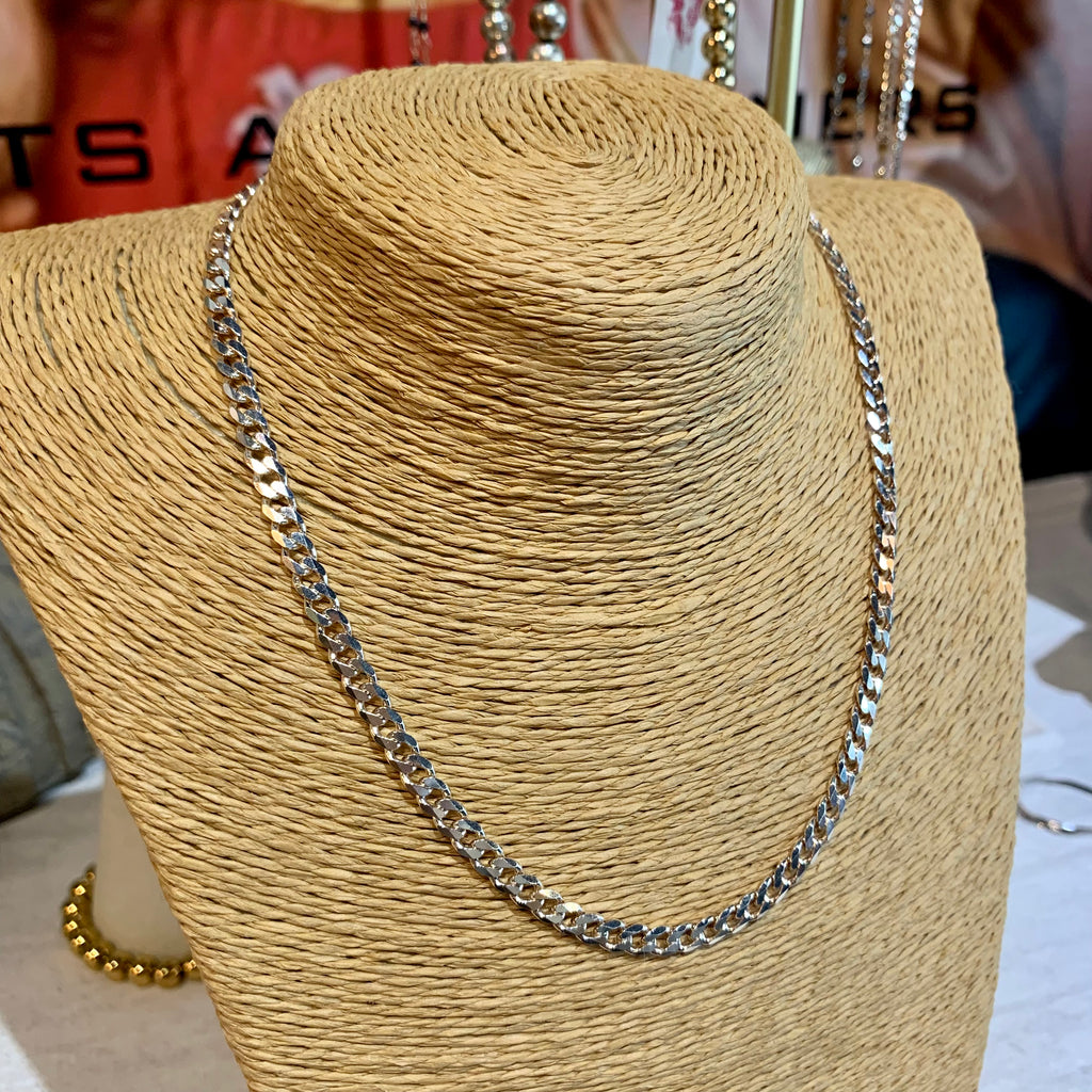 16" Cuban Style Silver Chain by Saints & Sinners