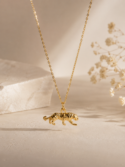 Gold dipped tiger necklace