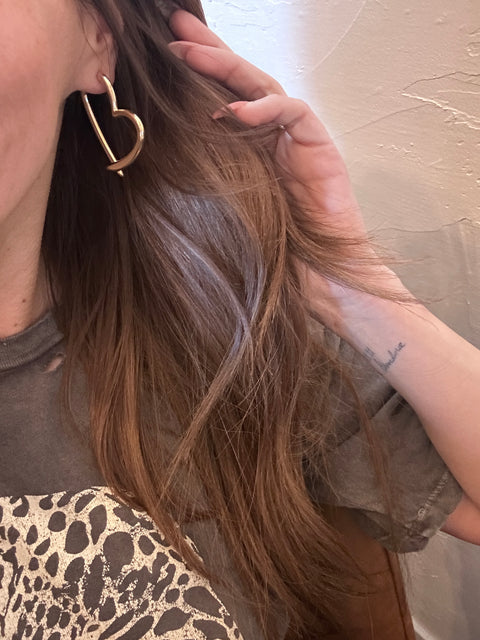 Broken heart earrings