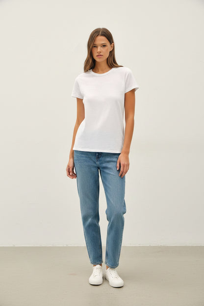 Paperdoll basics  COTTON SLUB TEE in White