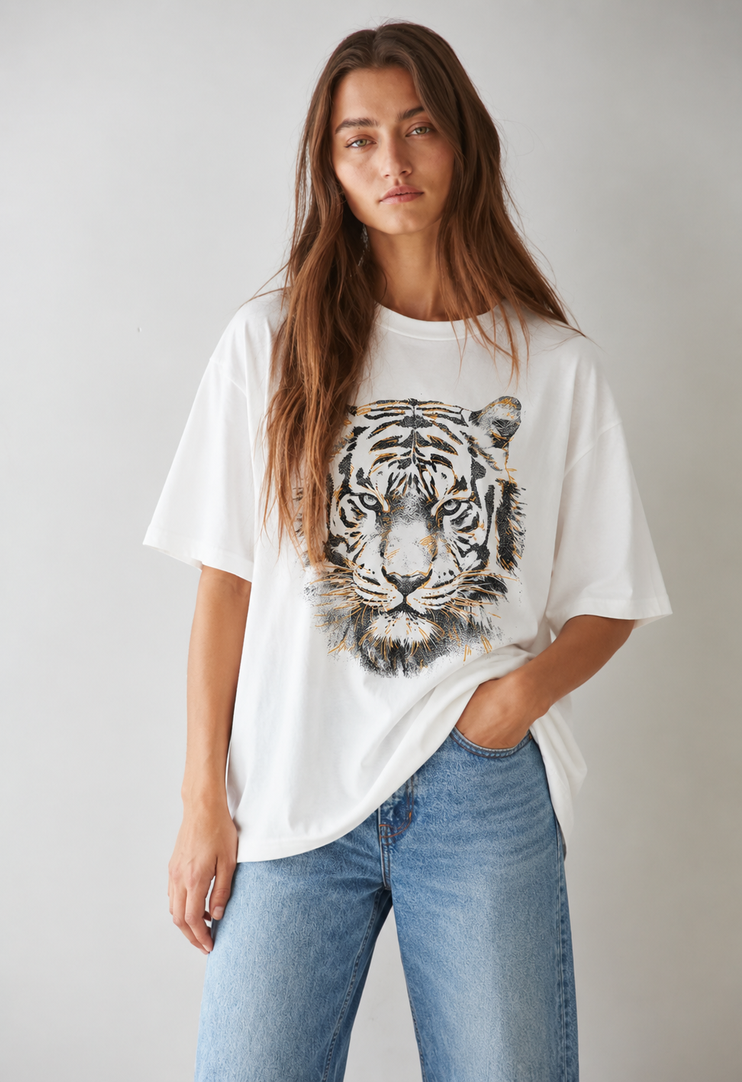 TIGER NEUTRALS GOLD FOIL TEE- PREORDER 09/25