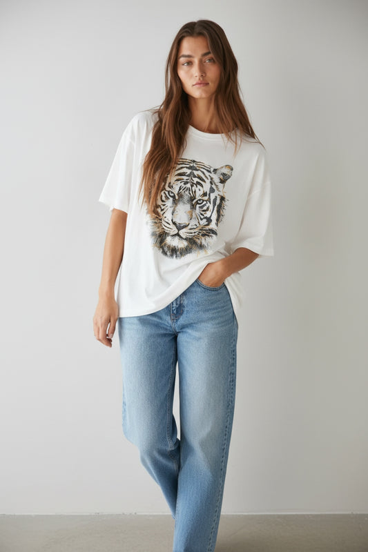 TIGER NEUTRALS GOLD FOIL TEE- PREORDER
