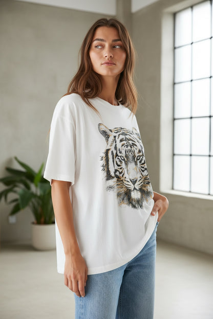 TIGER NEUTRALS GOLD FOIL TEE- PREORDER 09/25