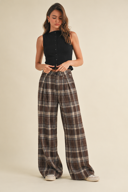 Sutton plaid trousers