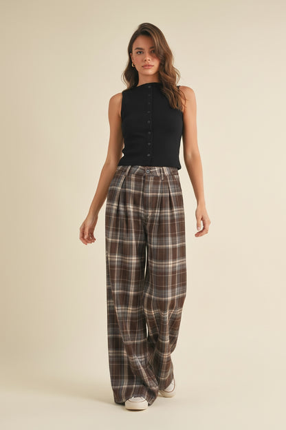 Sutton plaid trousers