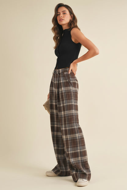 Sutton plaid trousers