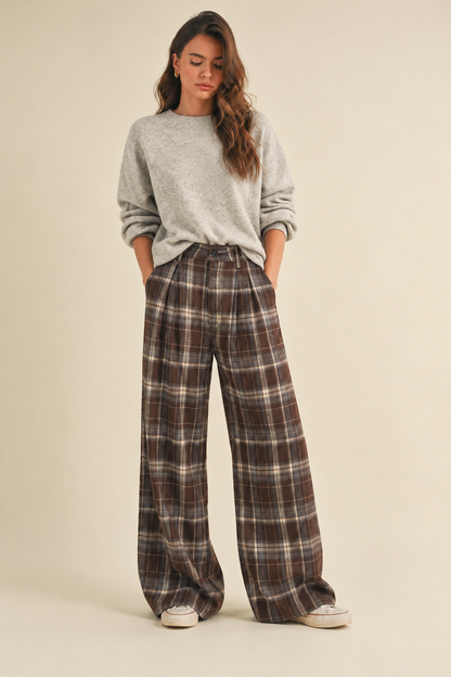 Sutton plaid trousers