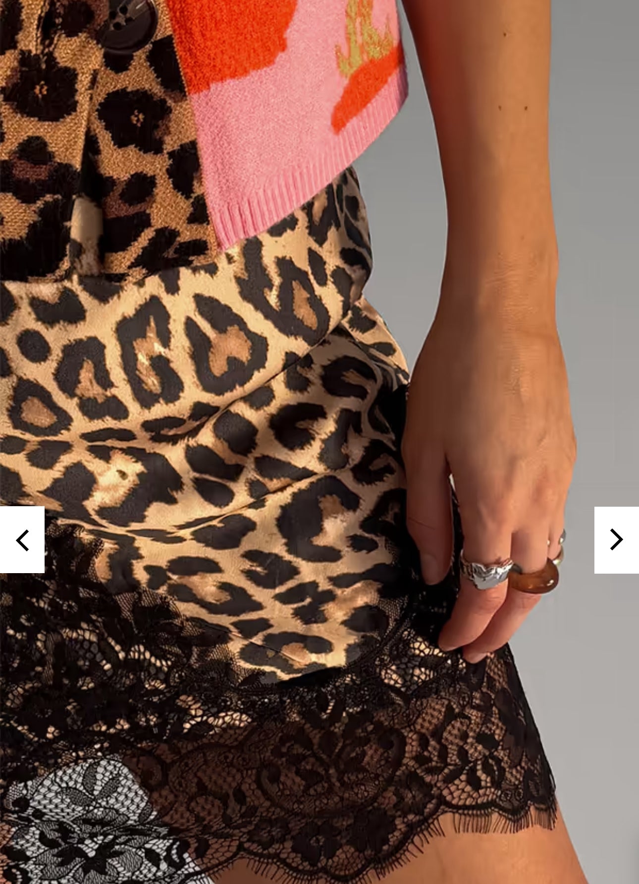Leopard and lace Maeve skirt by NFD