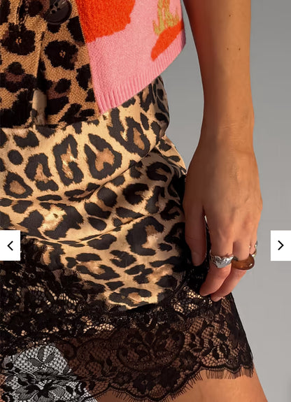 Leopard and lace Maeve skirt by NFD