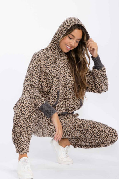 PaperDoll Essentials leopard jogging suit