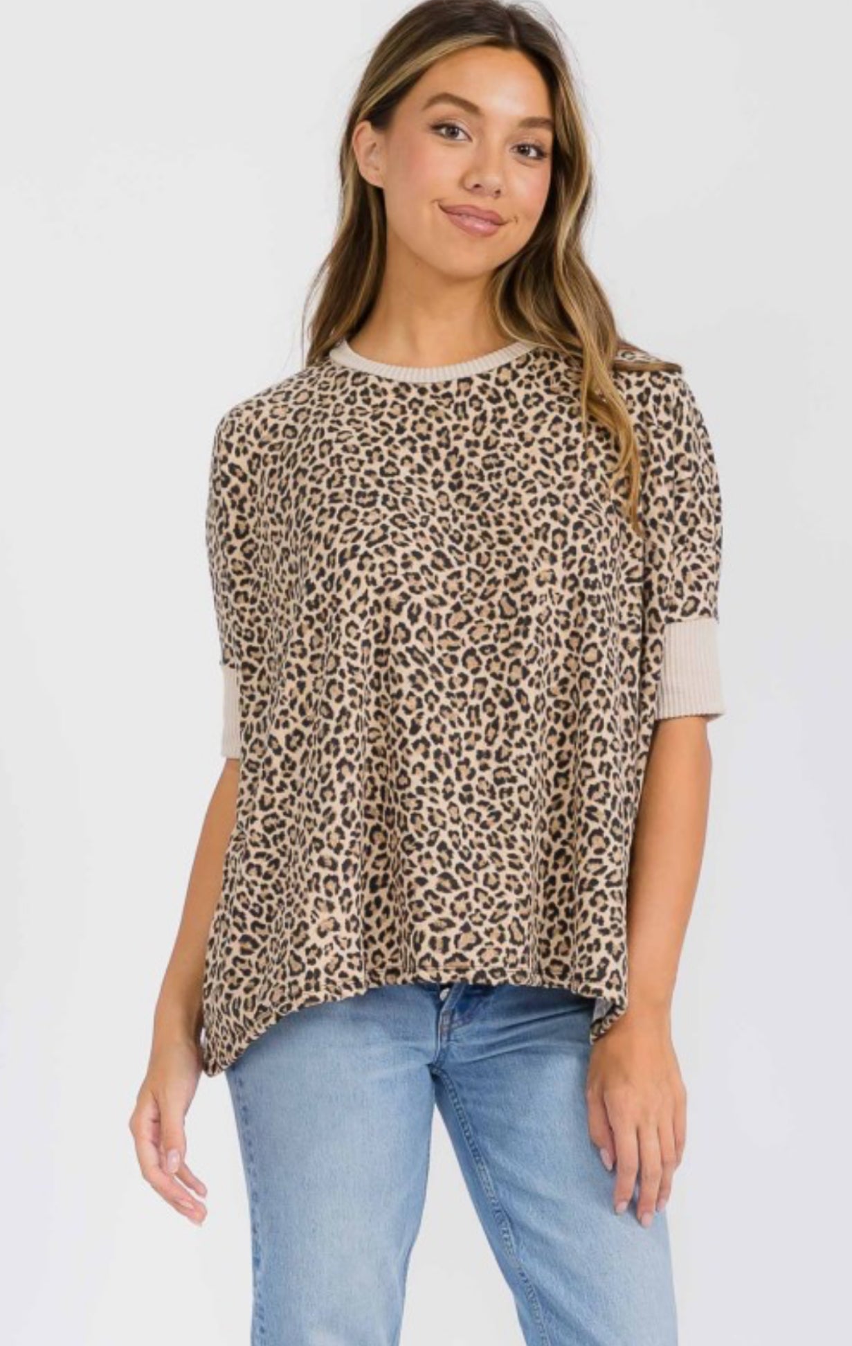 PaperDoll leopard boxy tee