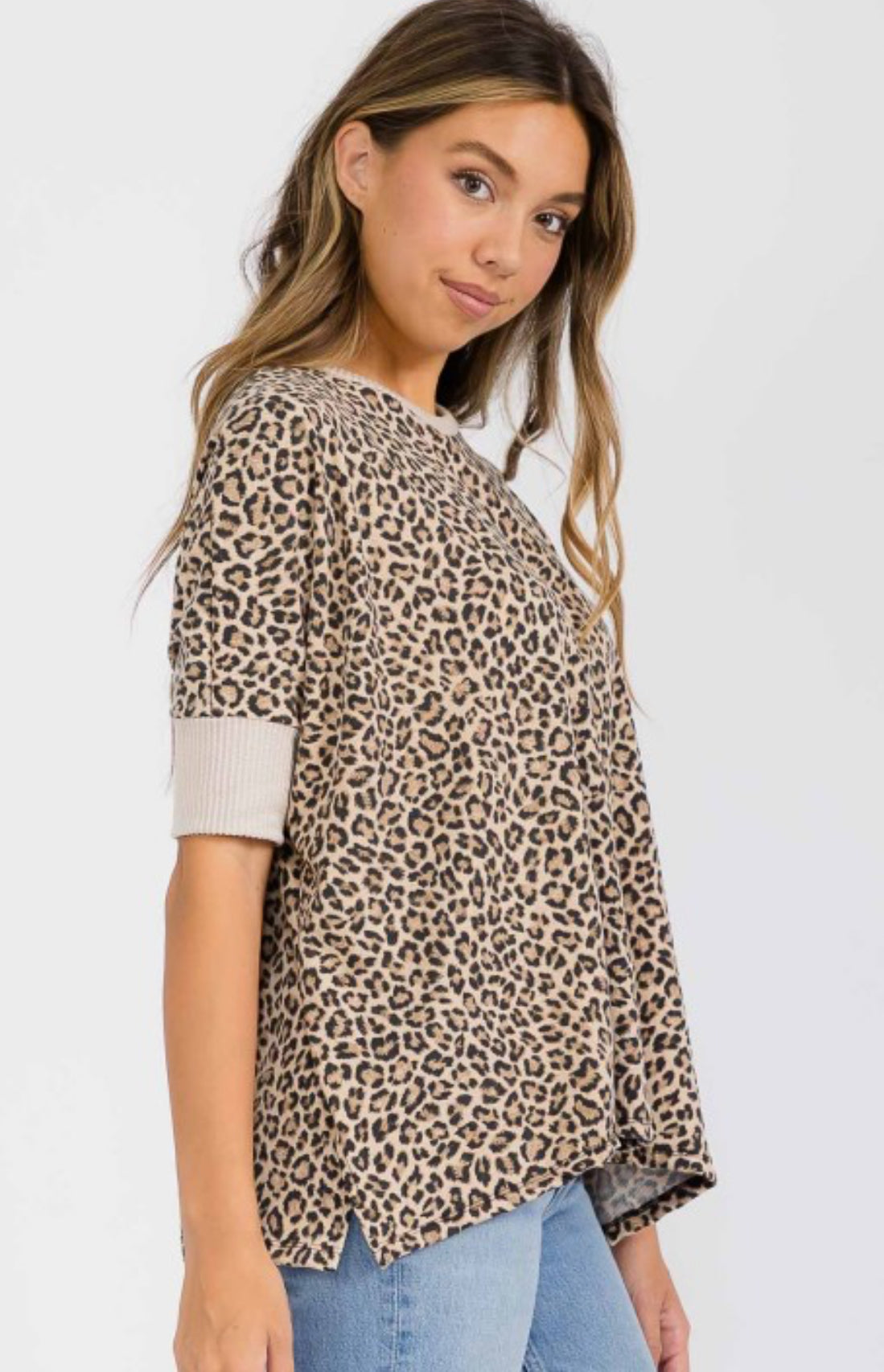 PaperDoll leopard boxy tee