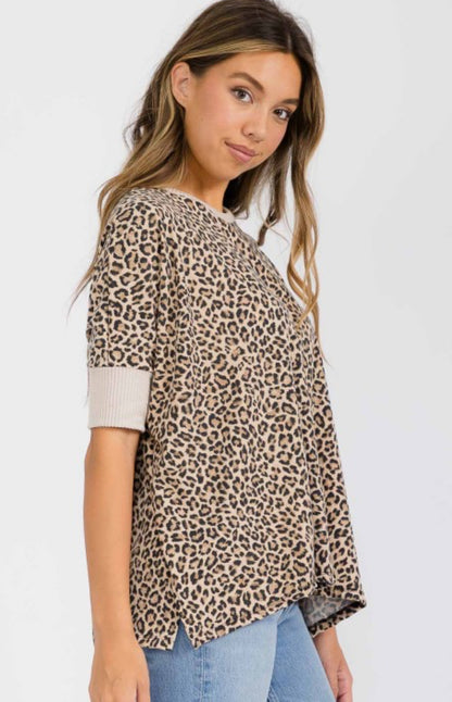PaperDoll leopard boxy tee