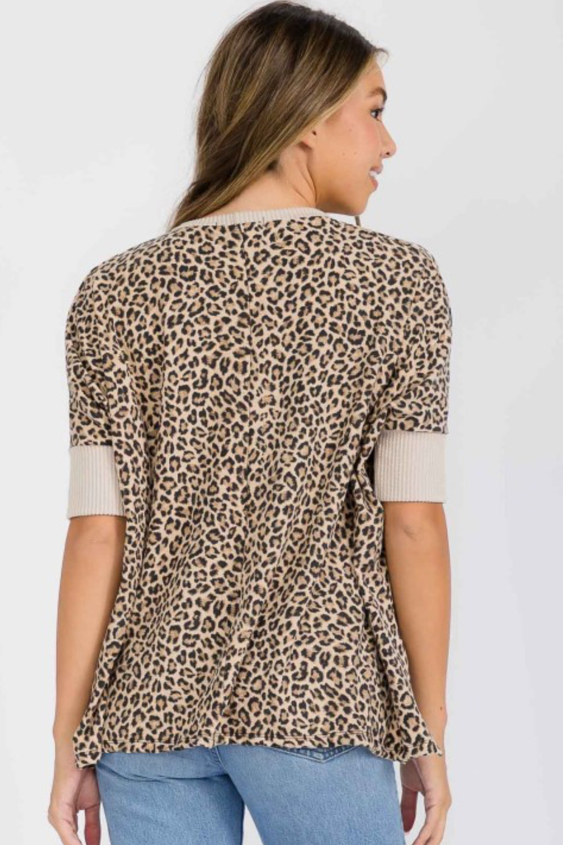 PaperDoll leopard boxy tee