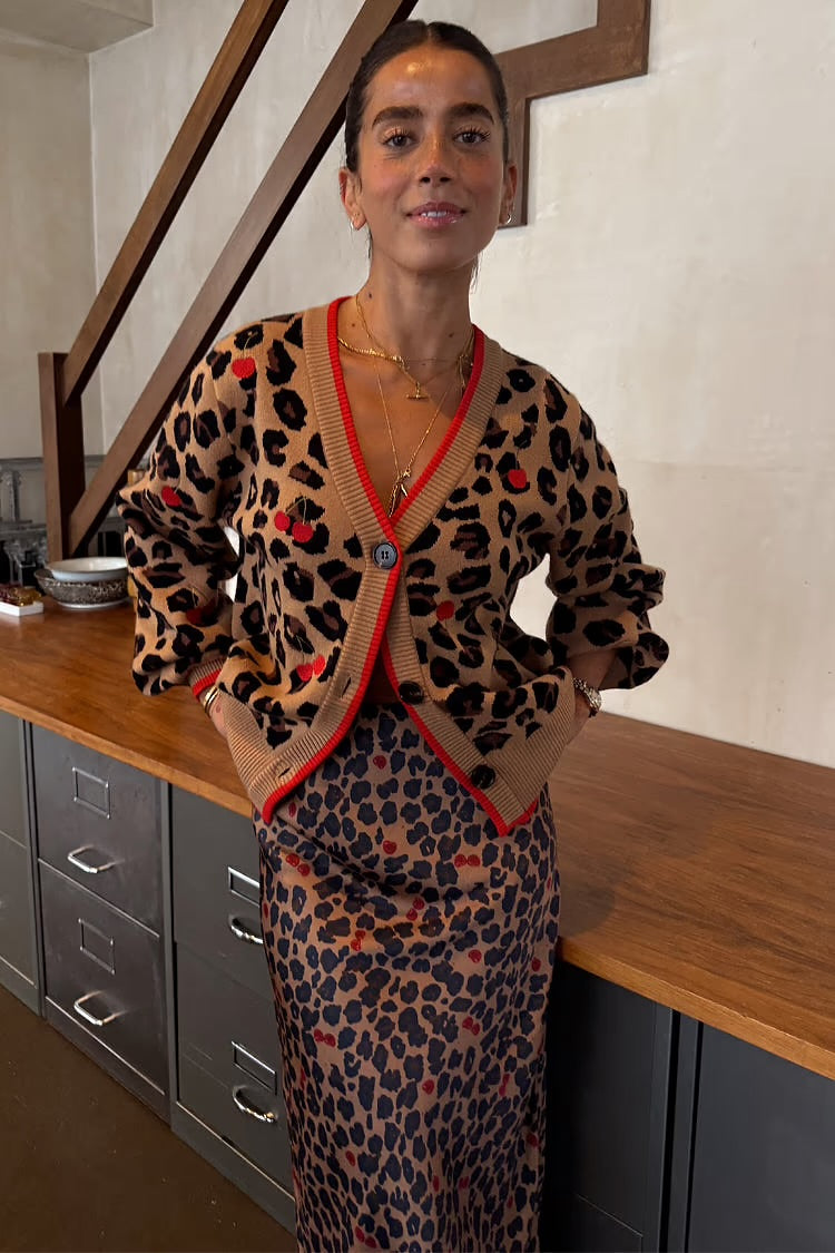 Cherry Leopard Cardi by NFD