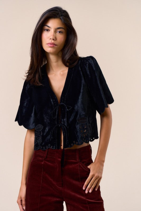 Aubrey velvet top