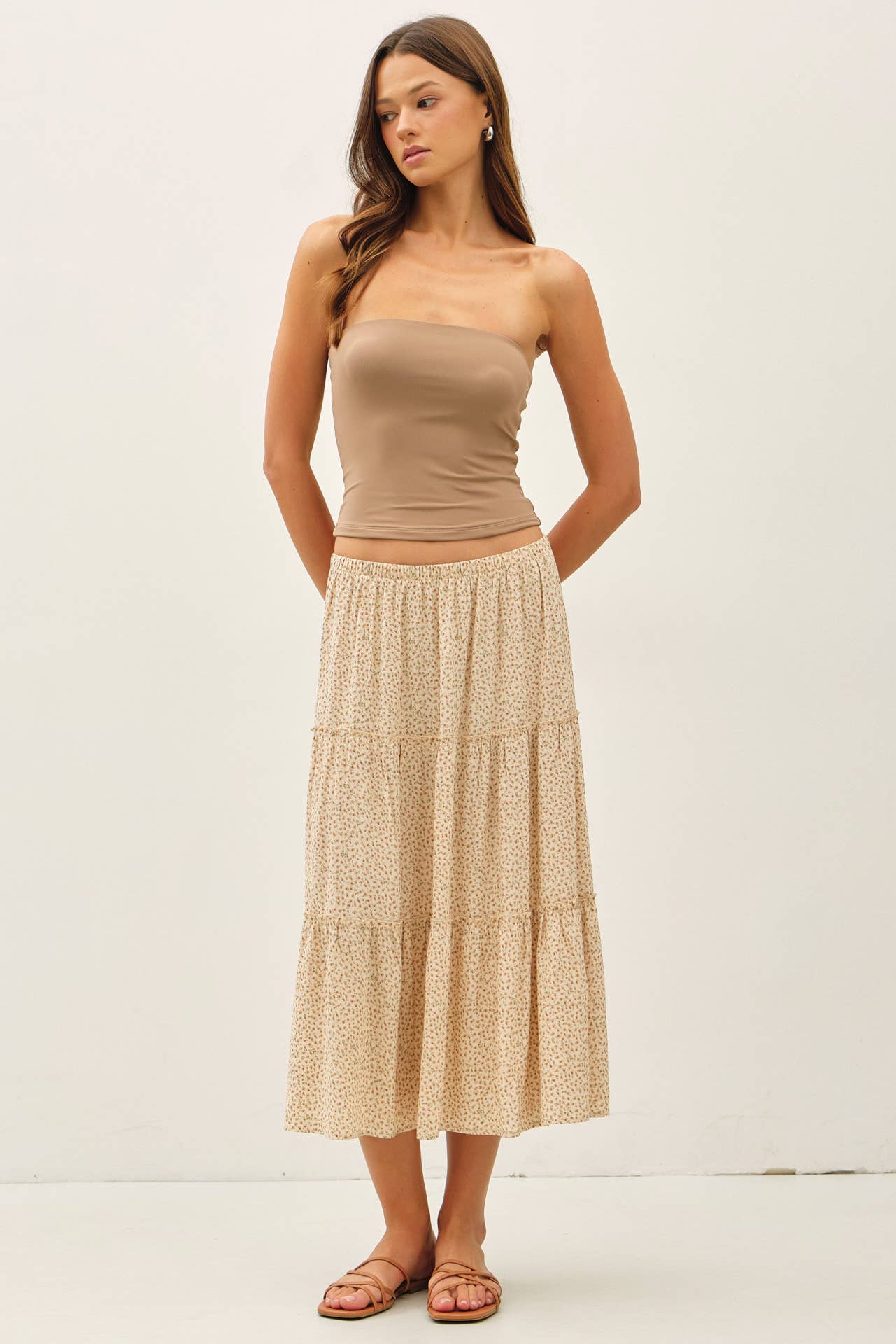 Golden hour midi skirt