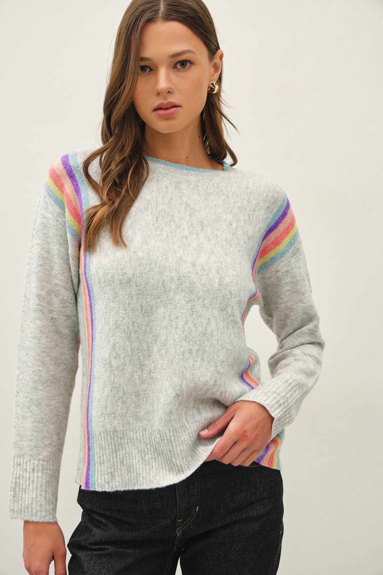Rainbow lane sweater