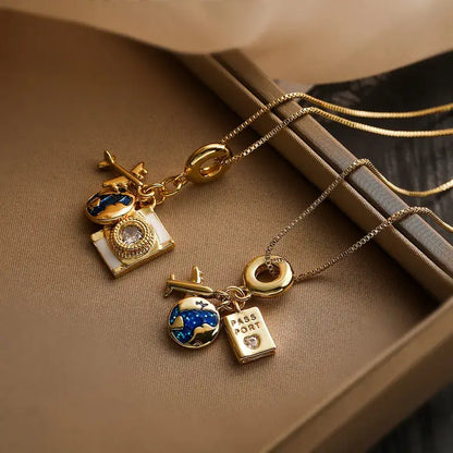 18K Gold Plated Camera Pendant Necklace