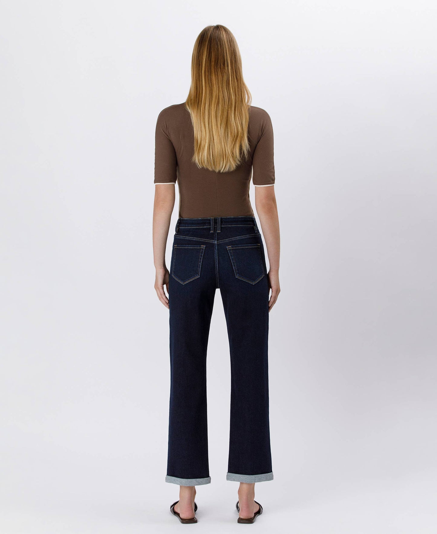 Bella CUFFED CROP STRAIGHT JEANS- some sizes preorder