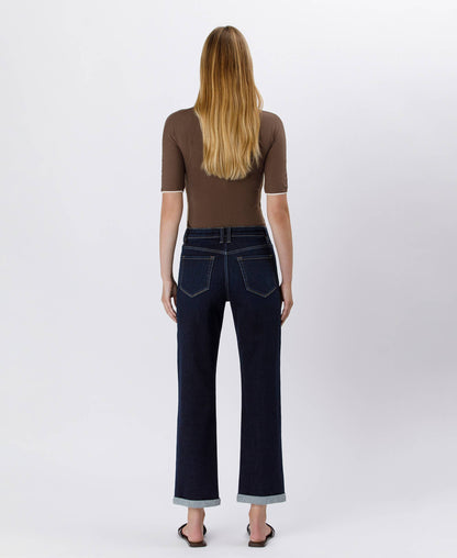 Bella CUFFED CROP STRAIGHT JEANS- some sizes preorder