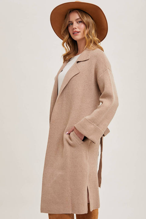 EFFORTLESS KNITTED TRENCH COAT