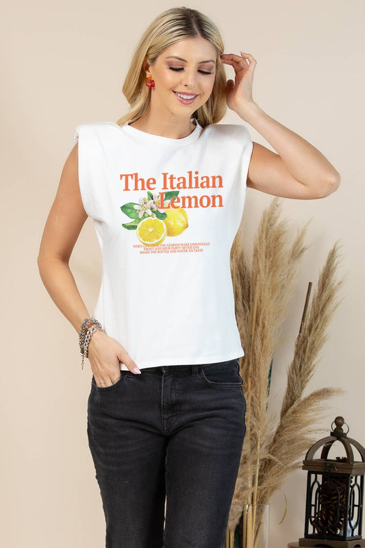 Marina Italian Lemon Muscle Tank