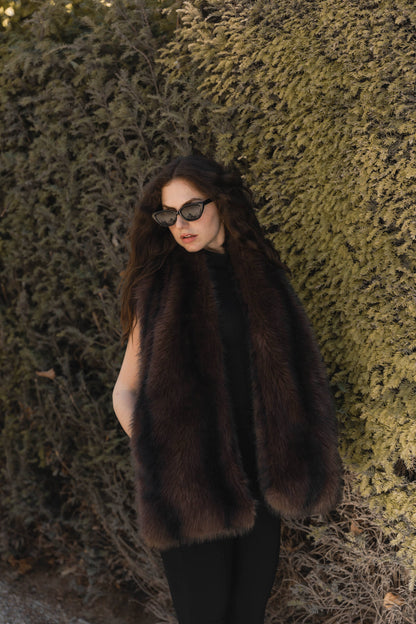 Taryn FUR Scarf w/pockets