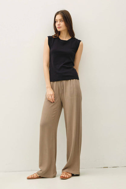 BASICS COTTON CREW NECK TANK TOP