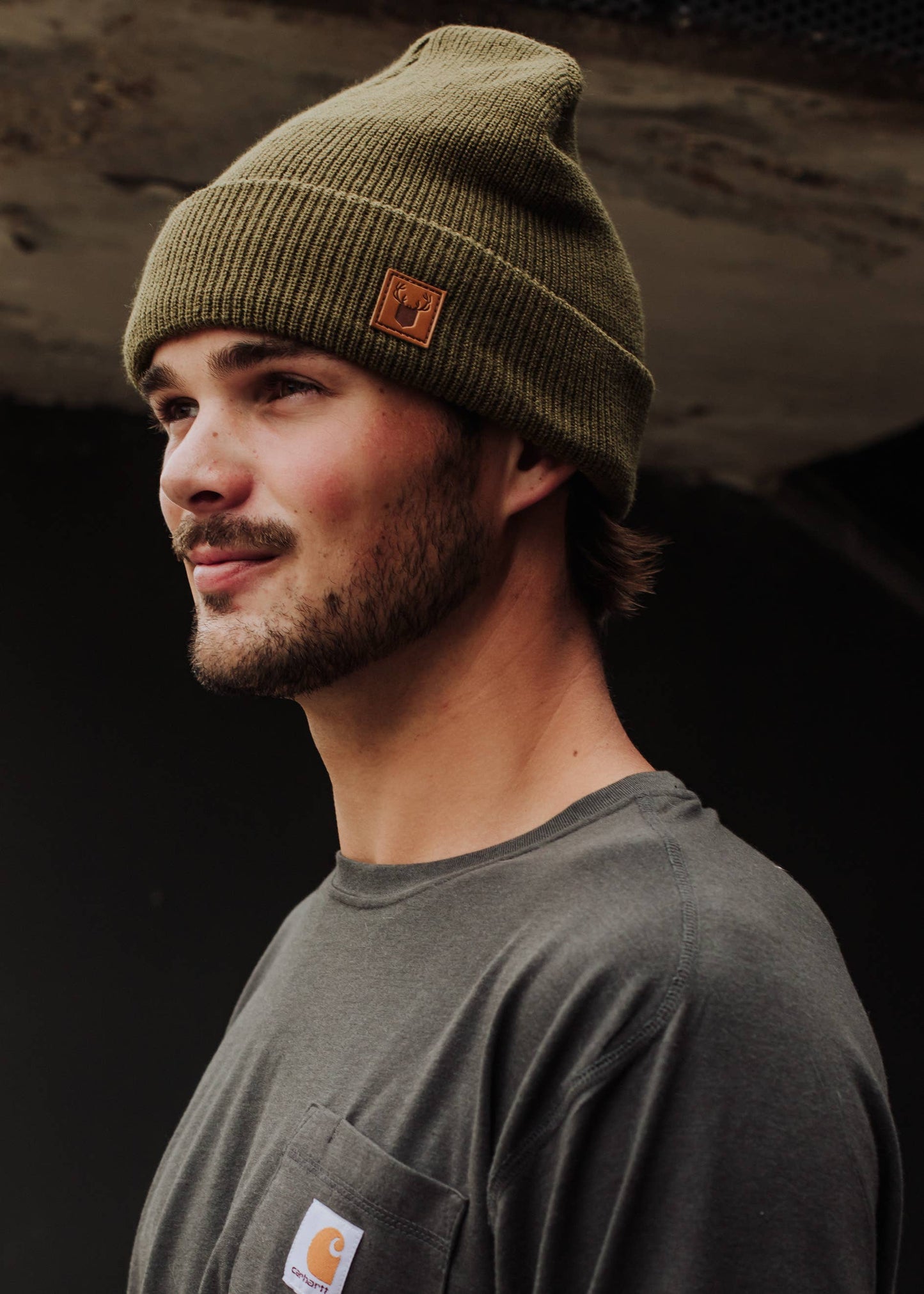 Olive unisex Knit Beanie