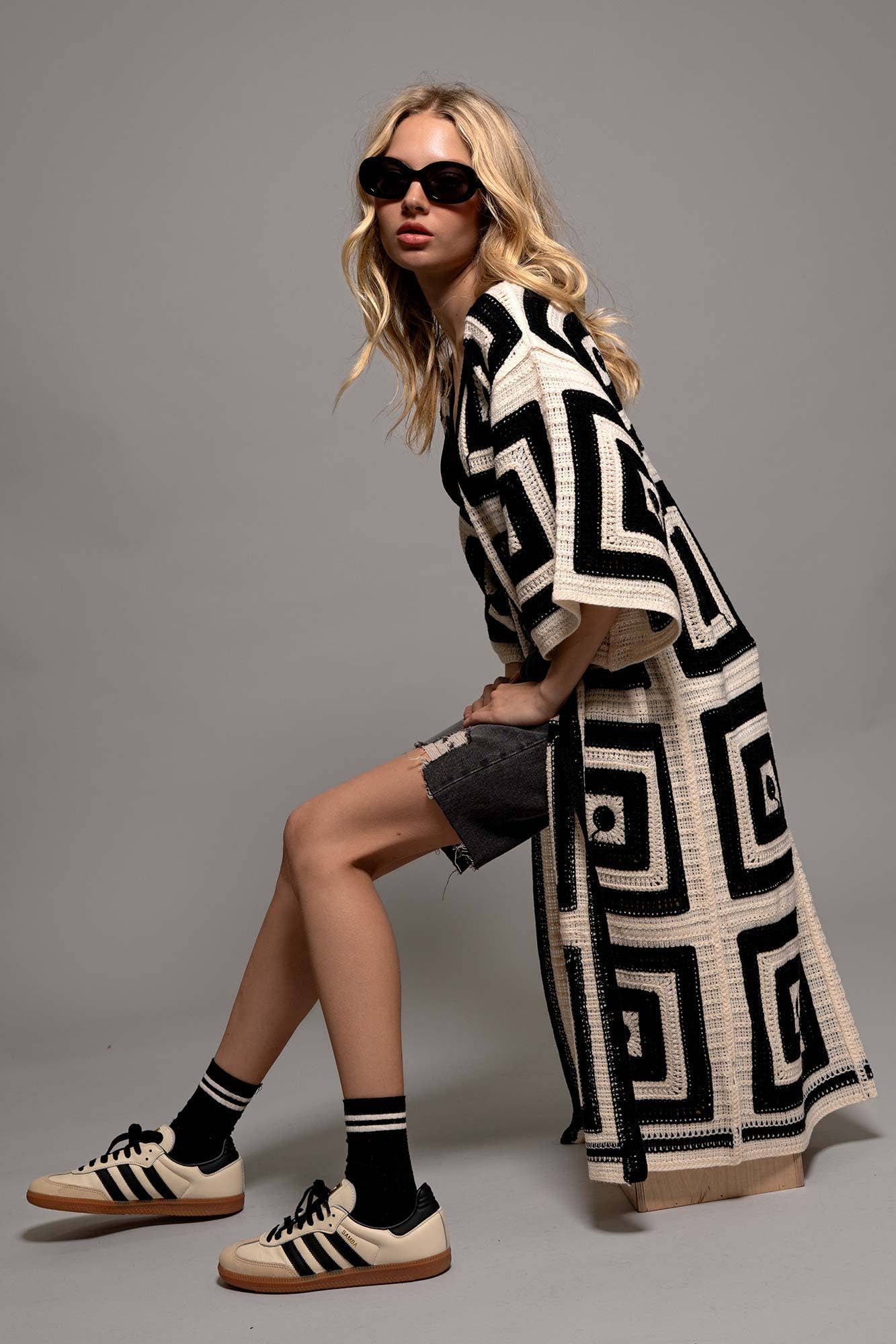 Geo cardigan o/s