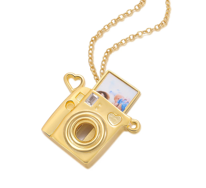 Polaroid Camera 14K Gold  Necklace