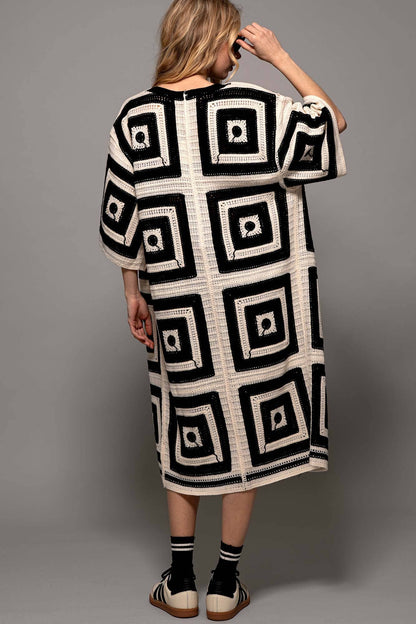 Geo cardigan o/s