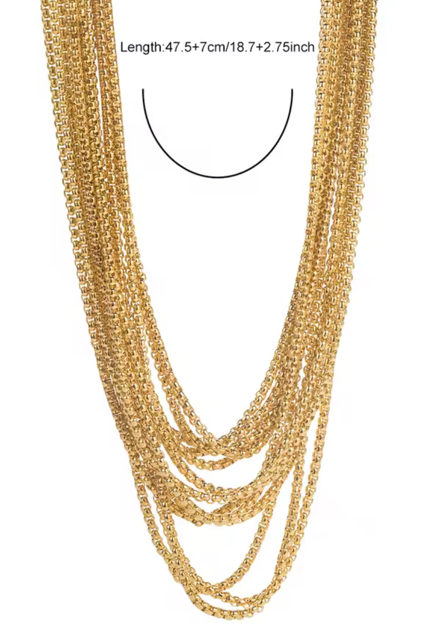 Declotee Layers and Layers Necklace