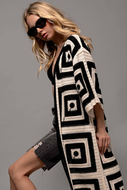 Geo cardigan o/s