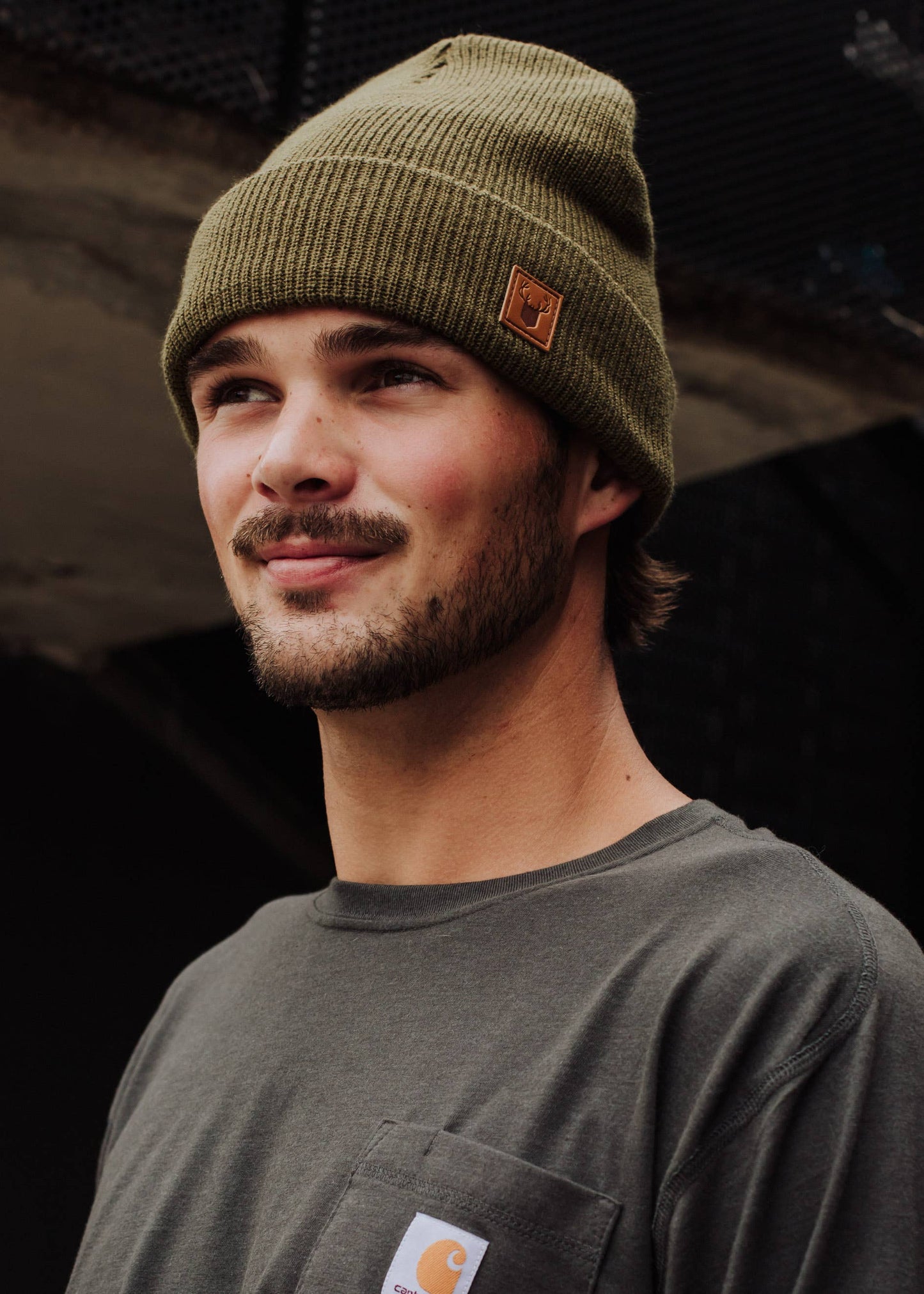 Olive unisex Knit Beanie