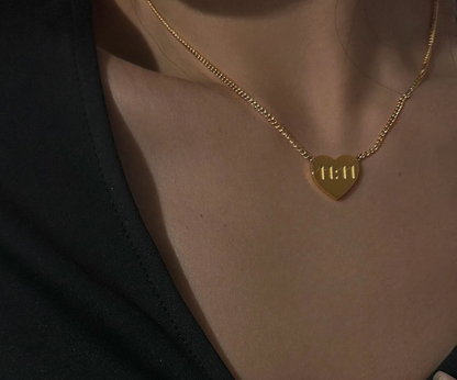 11:11 Heart  Stainless Steel Necklace