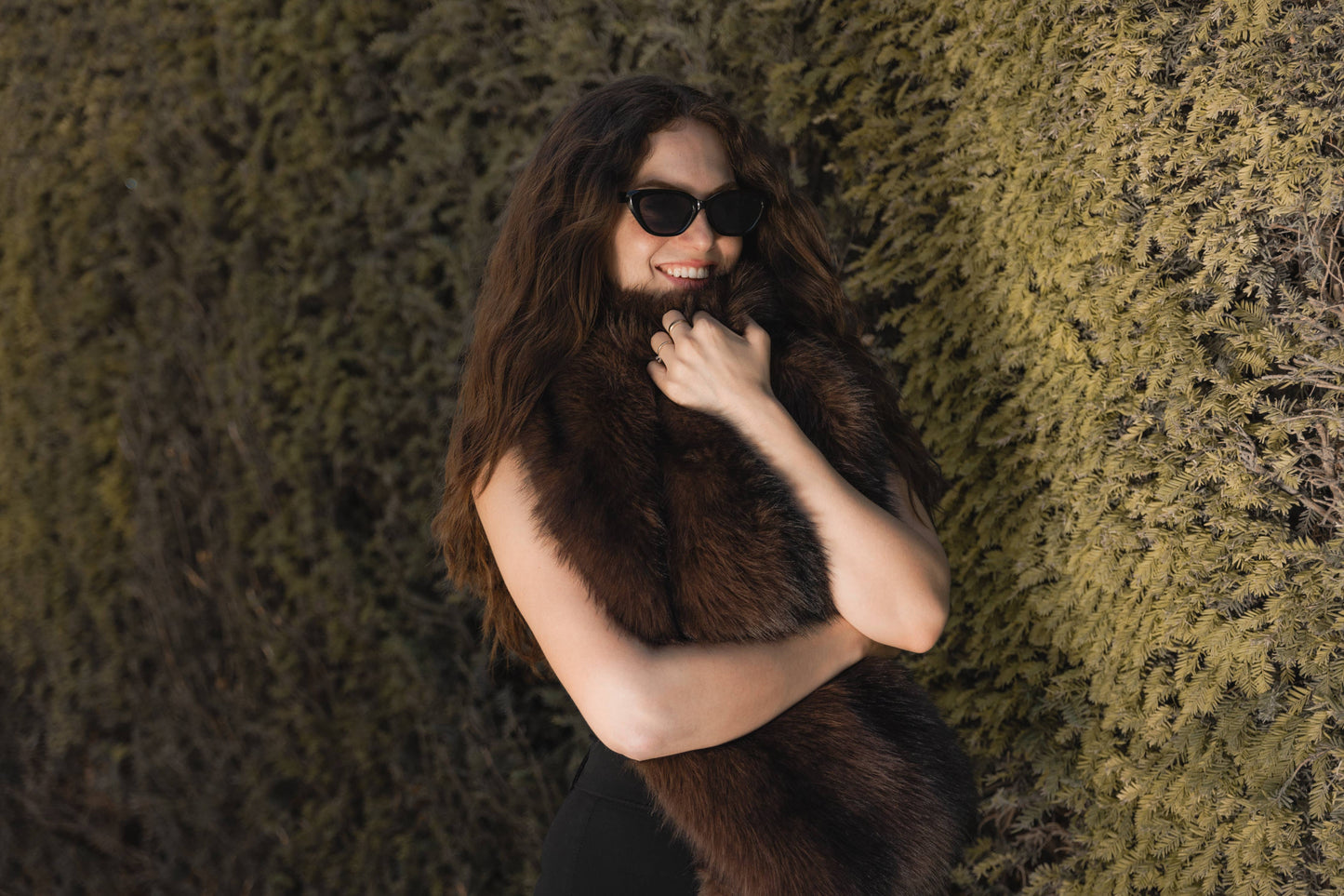 Taryn FUR Scarf w/pockets