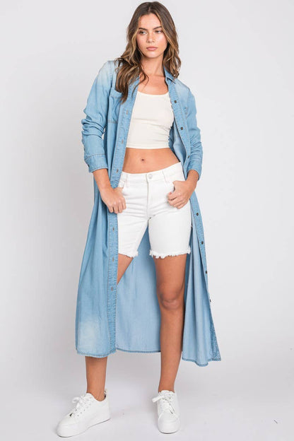 Nicola dress in light denim
