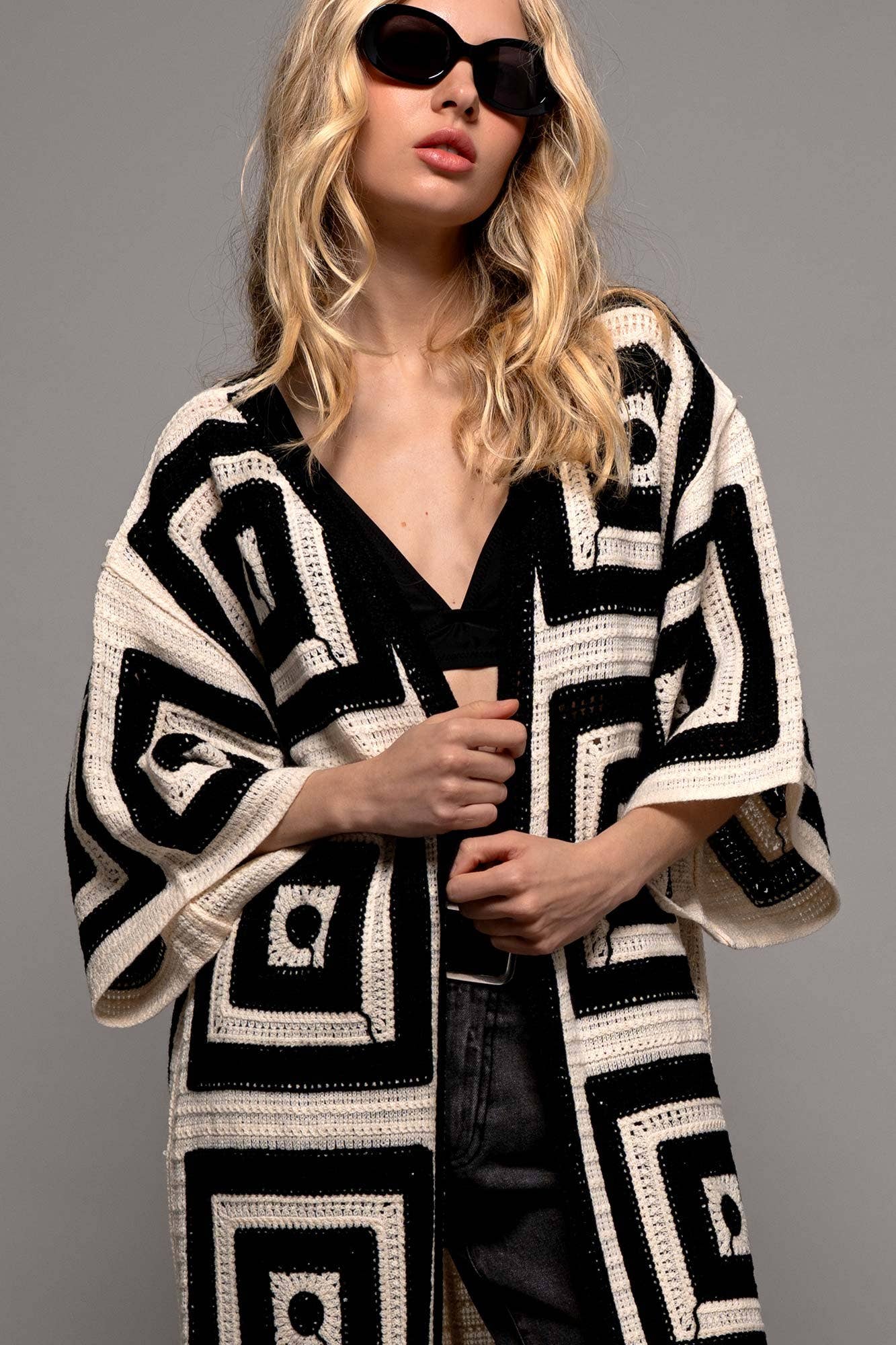 Geo cardigan o/s