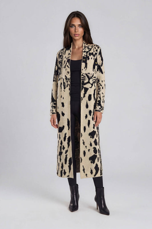 Intarsia Longline Knit Cardigan-pre order-pre order