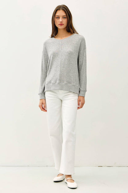 HACCI BRUSHED PULLOVER KNIT TOP